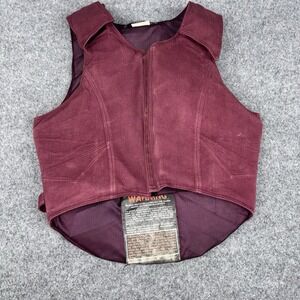 Vintage Tipperary Equestrian Body Protector Riding Vest Adult Small Burgundy 90s